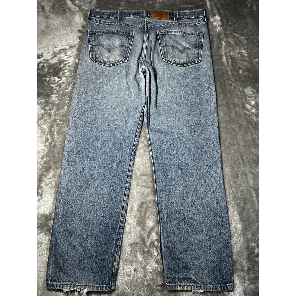 Levi's 501 Jeans Men Size 40x29 Blue Denim Button Fly Workwear